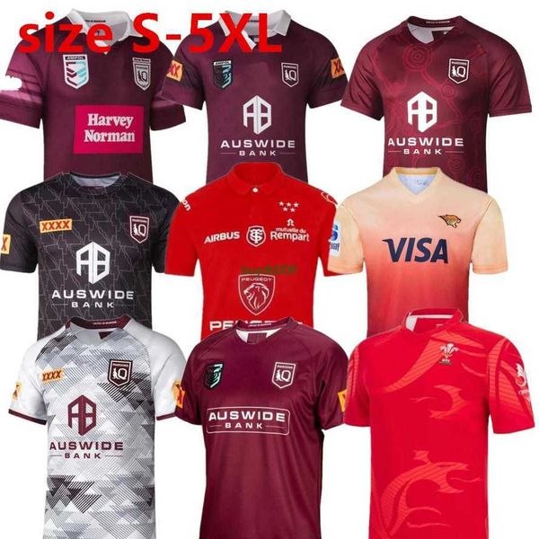 

23 fashion men's rugby jersey fans t-shirt new queensland tracksuits malou shirt jaguar indigneous training size 5xl f988 5a7p, White;black