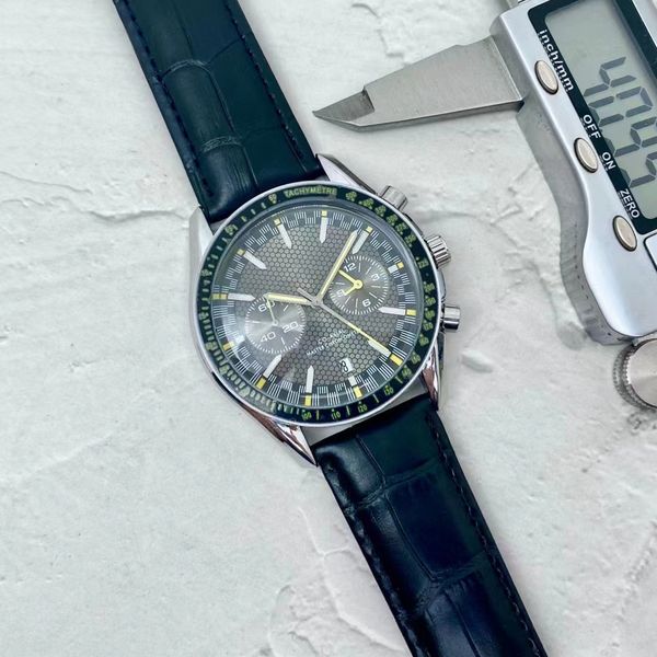

men's high-end brand dress leather strap quartz watch date business military sports style men's watch relogio masculino, Slivery;brown