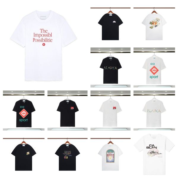 

fashion designer summer men and women couples loose casual fashion with short sleeve fashion brand cotton t-shirt outdoor, White;black