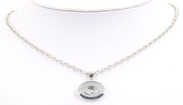 

whole diy snap jewelry metal chain with 18mm snap pendant necklace snaps necklace for snap jewelry5785237, Silver
