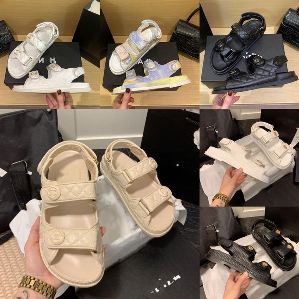

designer sandals slippe shoes women leather summer beach