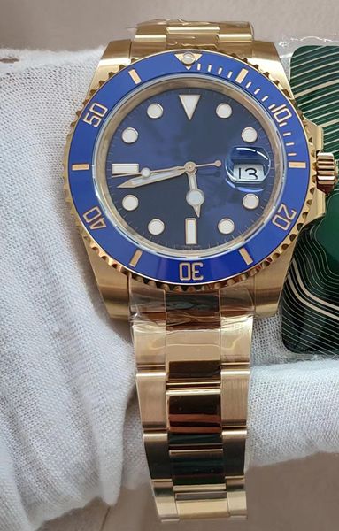 

reloj lujo mens designer watch watchs automatic 40mm 2813 movement watch business sapphire 904l stainless steel strap blue dial waterproof d, Slivery;brown