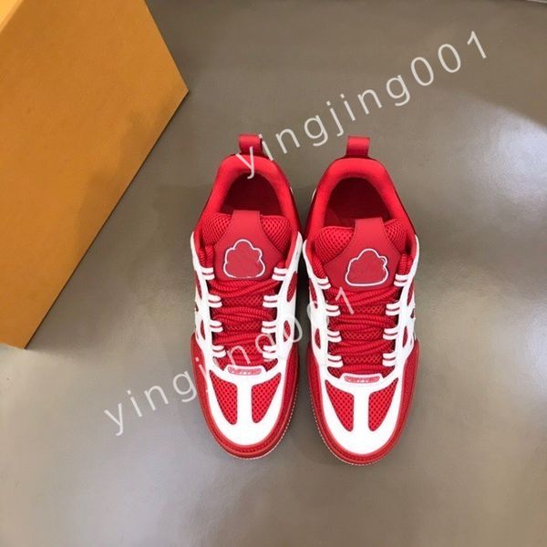 

designer men causal shoes fashion woman leather lace up platform sole sneakers white black mens women