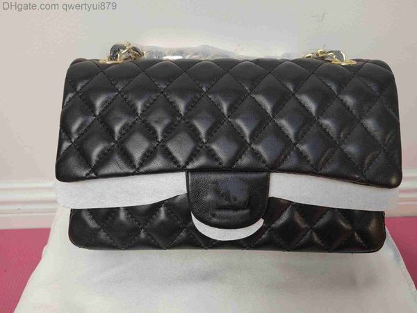 

shoulder bags 5a custom luxury brand bag channel designer handbag leather leather cowhide gold or silver chain slant shoulder 2.55cm with bo
