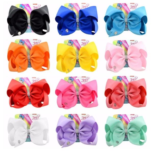 

8" inch big bows large girls boutique bows bowknot hairpin hair accessories 20pcs, Black;brown