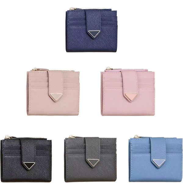 

womens triangle designer wallet prad wholesale cowhide key wallets keychain clutch bags purse with box classic coin purses credit card slots, Red;black