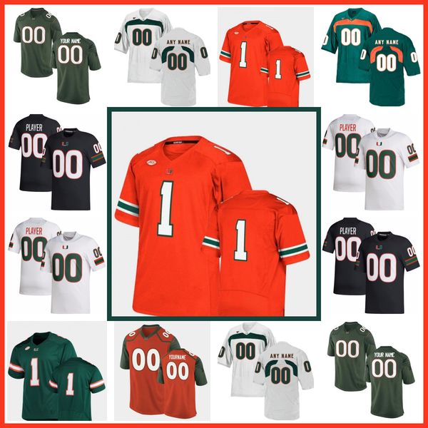 

samson okunlola francis mauigoa miami hurricanes jersey thad franklin jr. avery huff gilbert frierson elijah arroyo custom stitched mens mia, Black