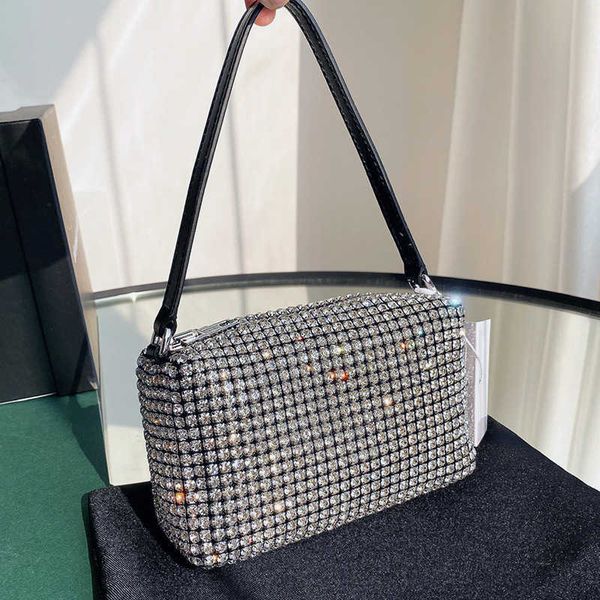 

aw king diamond bag new fashion underarm bag full of diamond bag portable messenger bag female summer