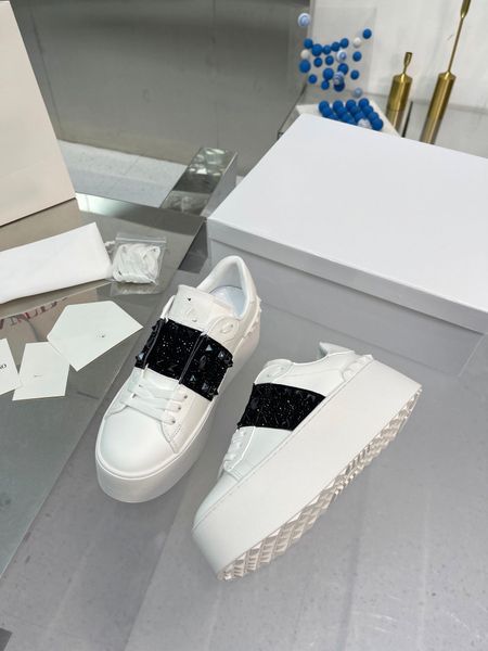 

women valen tinoity thick bottom open sneaker casual shoes white black red gold trainers dress breathable open for a change plate-forme low