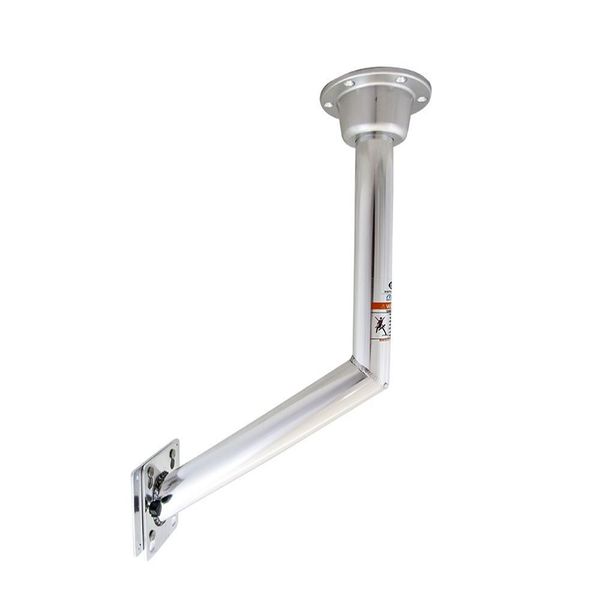 

aluminum table pedestal with side mount bracket swivel polished marine boat