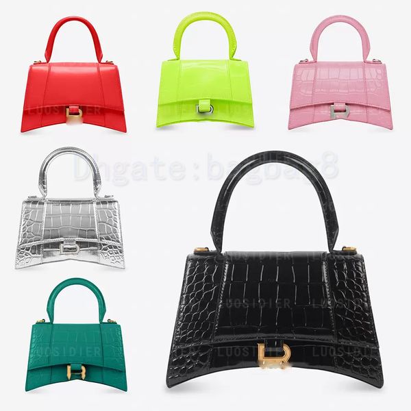 

luxury hourglass shoulder bags designer wallet bag black classic crocodile cow leather small crossbody bag half moon hobos handbag 7a qualit