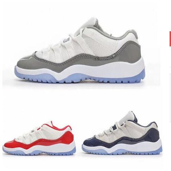 

eur 26-35 designer low children basketball kids shoes baby 11 11s xi cherry bred cool grey concord unc win like for toddler sneakers fashion