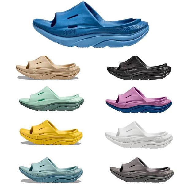

2023 one one ora recovery slide 3 designer sandals slippers shoes mens women triple white black yellow grey navy sliders summer beach slippe