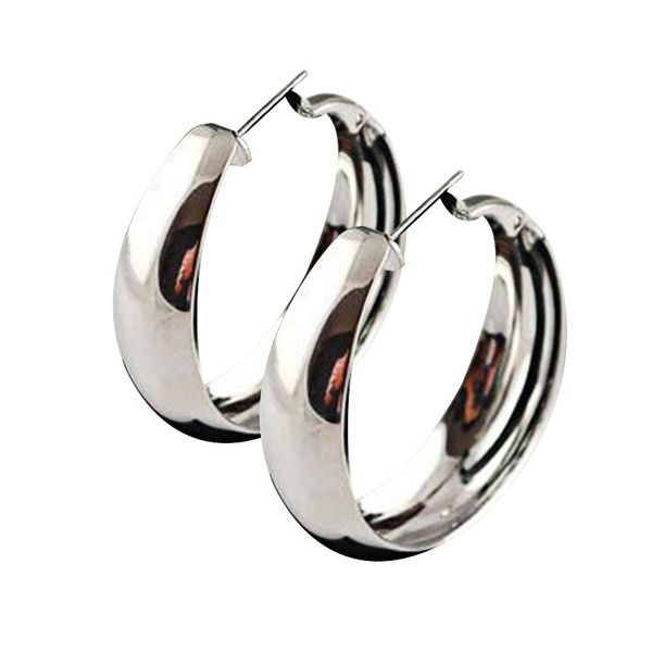 

hoop earrings for women gifts steel round big hoop earring, Golden;silver