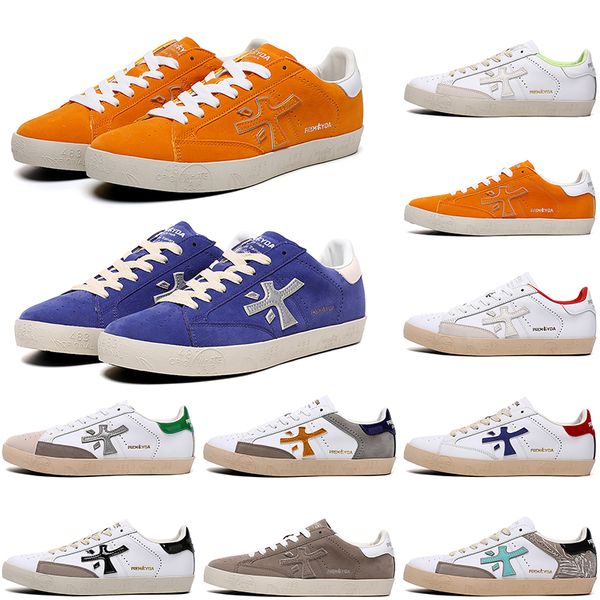 

2023 italy brand casual shoes designer premiata steven genuine training shoe layer leather cowskin mick lander premiata sneakers platfrom wo, Black