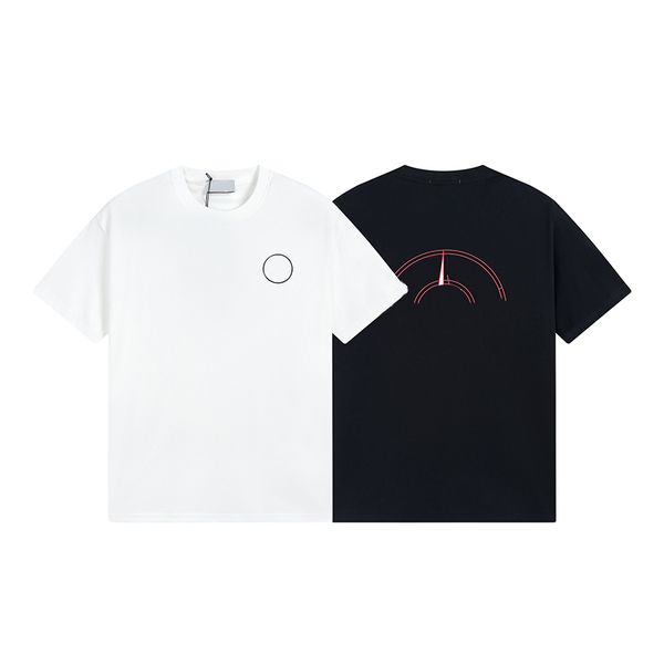 

TOPSTONEY Summer Classic Compass Printed T-shirt Joker Brand Casual Shirt Men's Loose Breathable Short Sleeves W652#, Black w652#