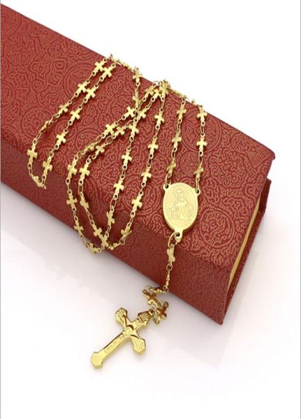 

retro classic jesus cross titanium steel pendant necklace fashion virgin mary tag necklace6511884, Silver