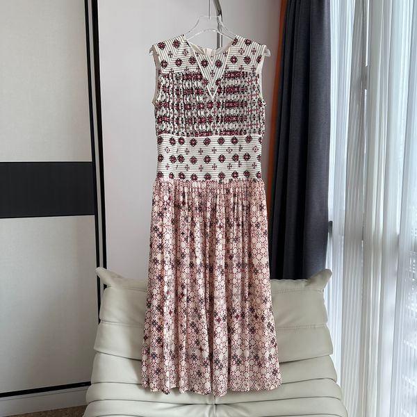 

european fashion brand spring/summer new vintage print tank dress, Black;gray