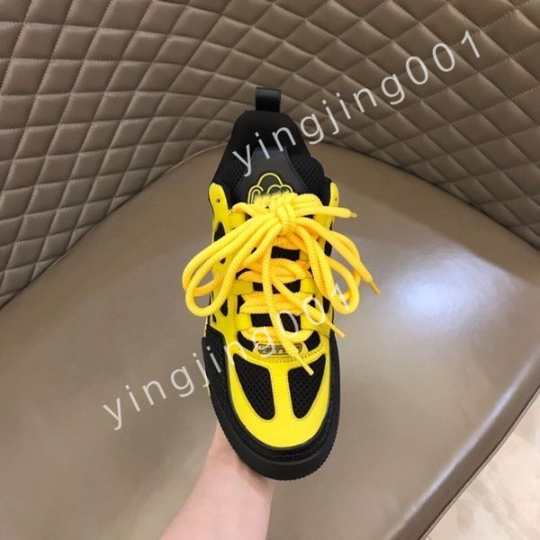

2023 luxury designer men causal shoes fashion woman leather lace up platform sole sneakers white black mens women