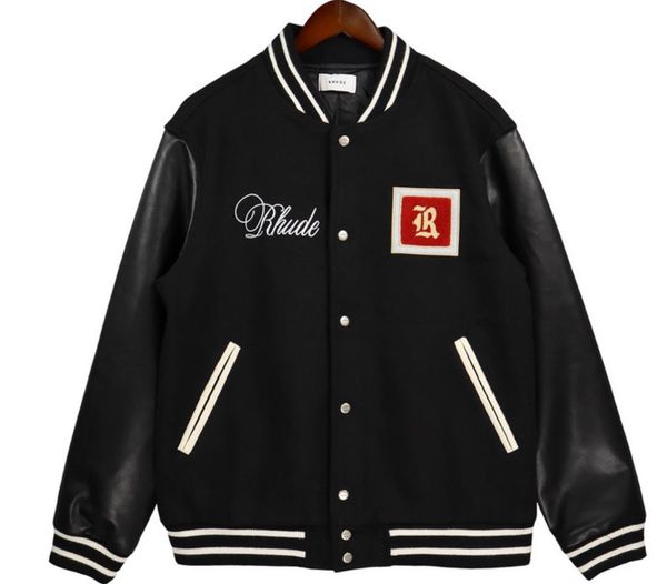 

luxury designer jacket mens baseball jackets embroidered sportswear men women hip hop wool cardigan leather sleeve coat tn 3-9021, Black;brown
