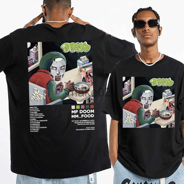 

mens tshirts mens hoodies sweatshirts mf doom t shirt tracklist album cover short sleeve tees hip hop harajuku streetwear tshirt oversized m, White;black