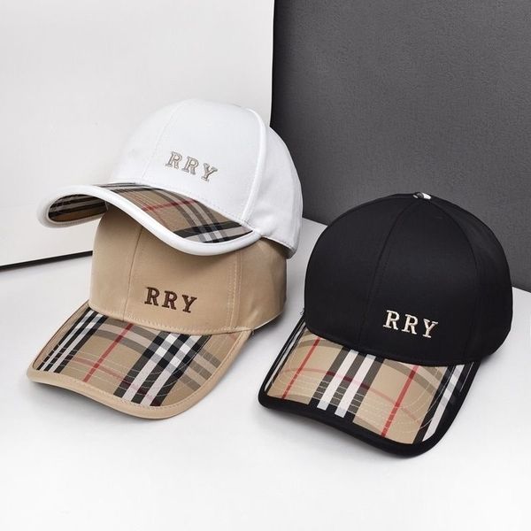 

designer hat fashion classic plaid baseball cap for men women high end luxury cap retro plaid letter sun hat buck, Blue;gray