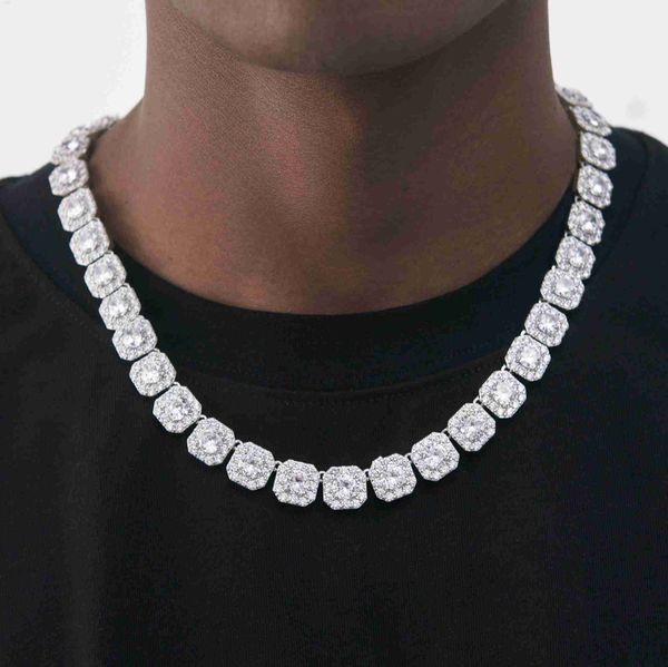

latest fashion trends hip hop jewelry vvs 925 sterling silver iced out diamond moissanite custom tennis necklace