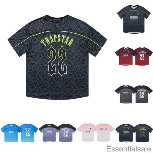 

t mens trapstar shirt football jersey summer casual loose short sleeve hip hop high streetwear stree fashion cc3i, White;black