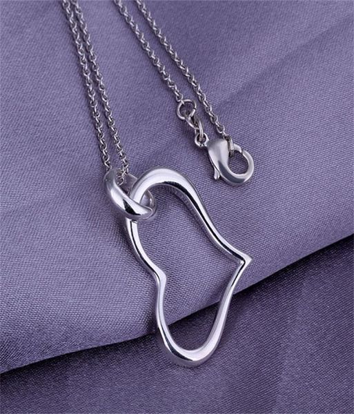 

10pcslot 925 sterling silver plated hanging heart pendant lknspcp0803372587