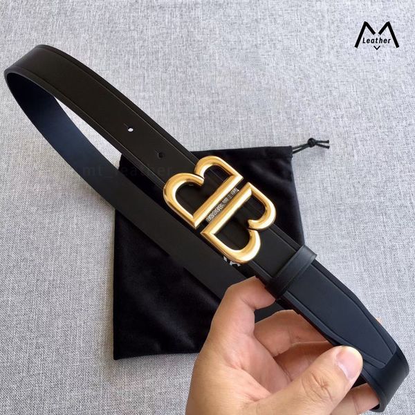 

luxury belt woman men designer real leather gold silve buckle casual black cowhide width 3.0cm wholesale, Black;brown