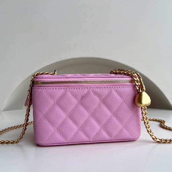 

designer crossbody bag denim clutch with chain bags calfskin vanity case 10a luxury cosmetic bags with box c067