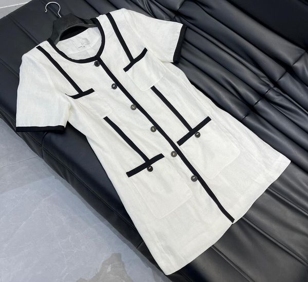 

Woman Clothing Casual Dresses Short Sleeve Summer Womens Dress Camisole Skirt Outwear Slim Style With Budge Designer Lady Sexy Dresses N1, White