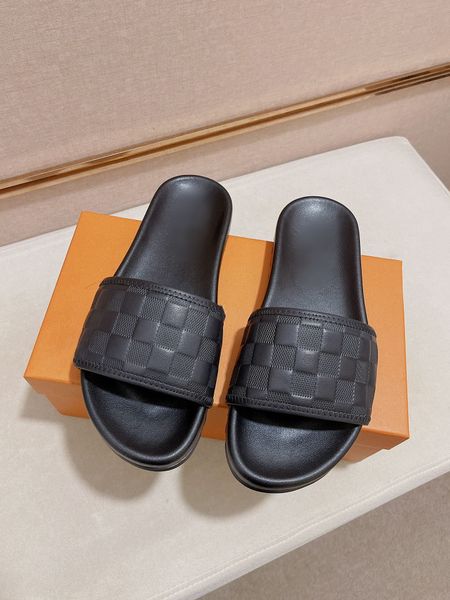 

casual men designer slippers plaid beach fashion luxury casual black flip flops designers mens slides