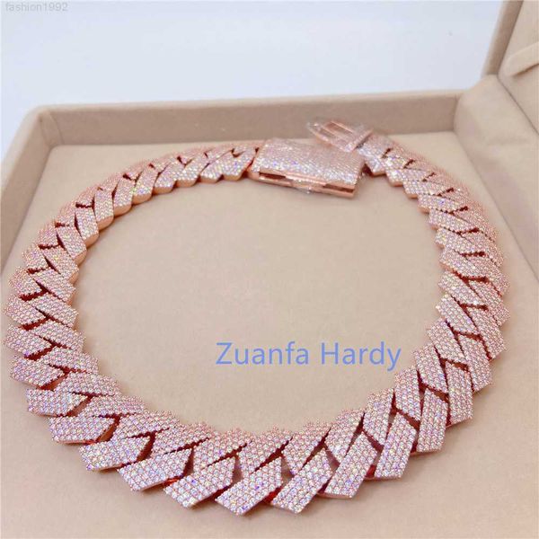 

cuban link chain vvs moissanite necklace iced out dog chain cuban chain, Silver