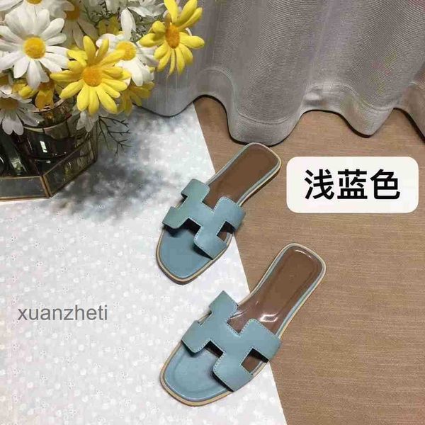

women's oran sandal summer 2023 higsetting bear slippers designer slipper shoes beacleather leisure fashion wear rhinestone flat bottom