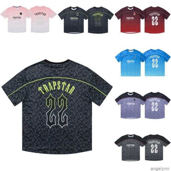 

mens trapstar t shirt football jersey summer casual loose short sleeve hip hop high streetwear stree fashion t66u, White;black