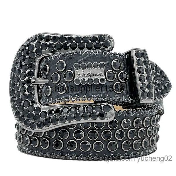 

men 2023 women bb simon belt luxury designer belt retro needle buckle belts 20 color crystal diamond yucheng02, Black;brown