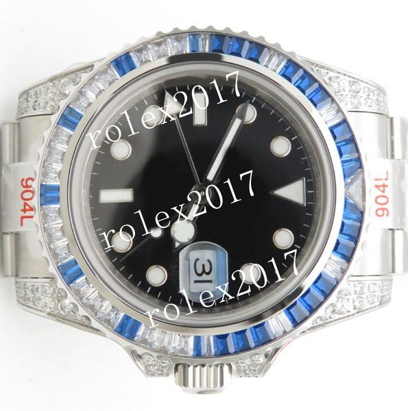 

2023 mens super men's gm factory men's super v2 3186 hour hand adjustable movement black dial with round steel 904l black white ru, Slivery;brown