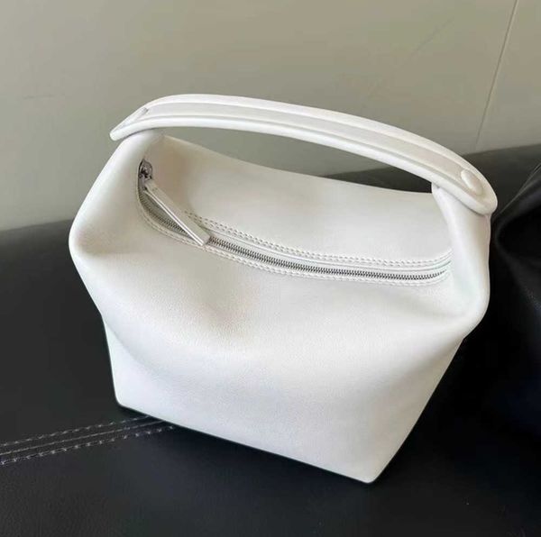 

the row designer bag row handbag ladies bucket head layer cowhide lunchbox fashion senior texture leather women's bag