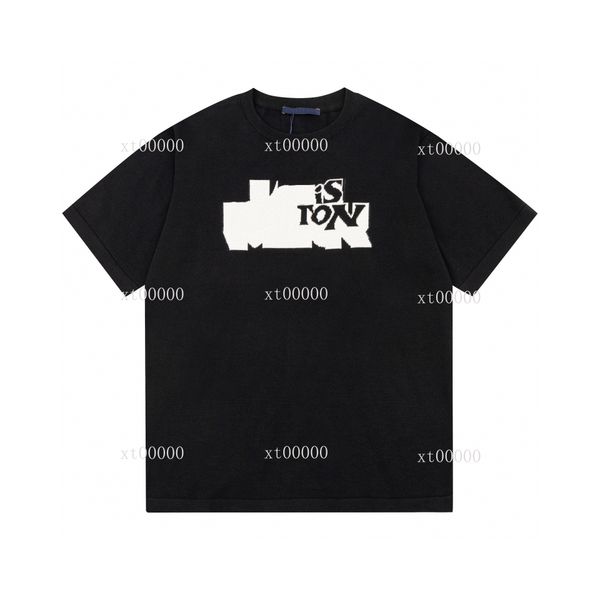 

22ss designer letter printed t shirts tee sweatshirt fashion high street short sleeves summer casual t-shirt breathable men women crew neck, Black;brown
