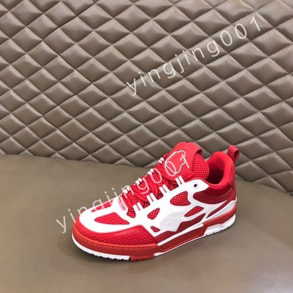 

new r men causal shoes fashion woman leather lace up platform sole sneakers white black mens women