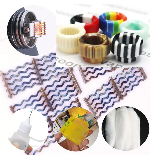 

coil for kylin m clapton mesh a1+ni80 0.15ohm drip tip cotton bottle six colors