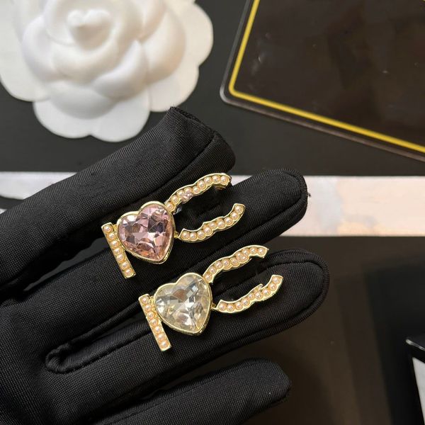

luxury designer jewelryfamous fashion brand gold letter mens women accessorie sbrooch wedding party dress clothing, Gray