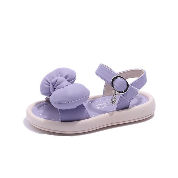 

sandals kids shoes footwear children girls summer fashion beach bowknot soft sole princess f11546, Black;red