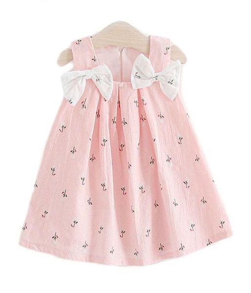 

new summer kids clothes baby girls dresses suspenders print bow vest dress children039s clothing 3636326, Red;yellow