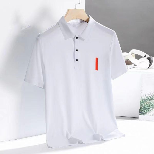 

cotton shirt mens polos designer t shirts short polo man with red striped tshirts streewears short sleeves m-5xl, White;black