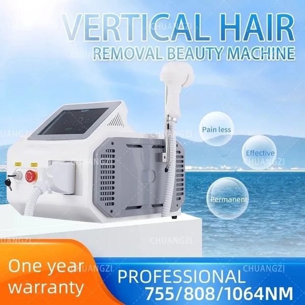 

2000w depilation beauty equipment ice titanium device 808 755 1064 nm diode laser hair removal machine price, Black