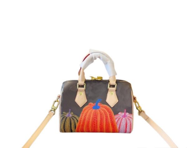 

tote designer x handbag pumpkins women kusama speedy yayoi luxurys bags qd bag ladies leather shoulder printed pillows vslsx