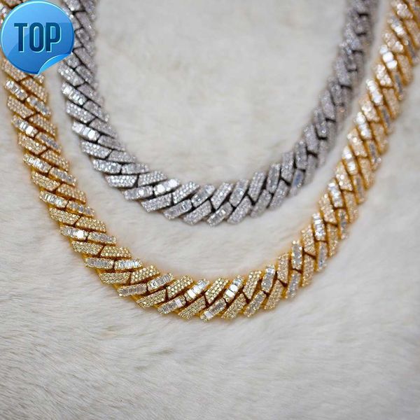 

hip hop jewelry iced out full vvs moissanite diamond custom men pendant necklace s925 sterling silver necklace