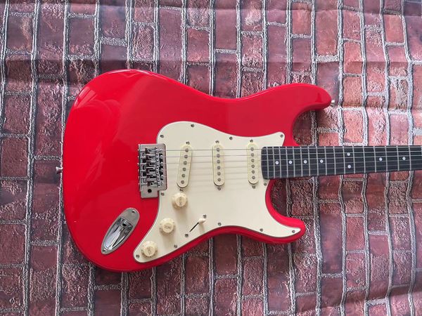 

send in 3 days stratocaste-r custom body 6 string red electric guitar in stock mwesxsw